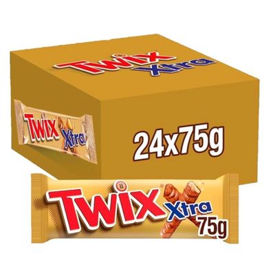 Twix Xtra - Chocolate Twin Bars - 75g x 24 (Full Case)