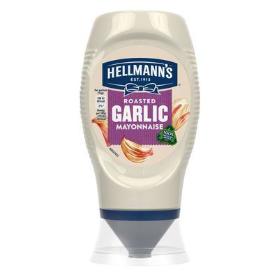 Hellmann's Roasted Garlic Mayonnaise Condiment Squeeze Bottle garlic mayo for burgers, wraps and sandwiches 250 ml