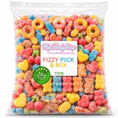 MyCandyShop Pick And Mix Sweets - Quality Bulk Retro Candy Sweeties Assortment, 750g Gummy Jelly Fizzy Sweet Gift Chewy PicknMix