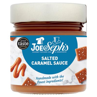 Joe &amp; Seph's Salted Caramel Dessert Sauce (1x230g) Caramel Drizzle, Ice Cream Sauce, Caramel Sauce for Coffee, Vegetarian, Home Baking, Cakes