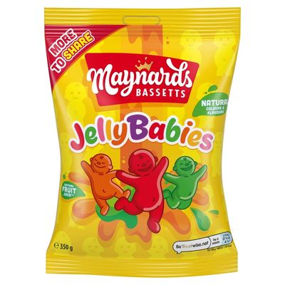 Maynards Bassetts Jelly Babies Sweets Bag, 350g