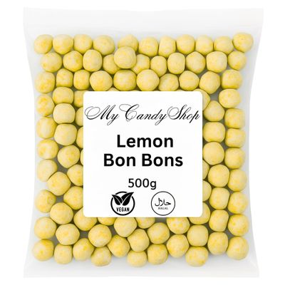 Lemon Bon Bons 500g - Soft Centres Yellow Treat - Delicious Vegan Sweets with a Sour Sweets Kick Ideal for Gifting, Hampers, Events, Pick n Mix, or Party Bags