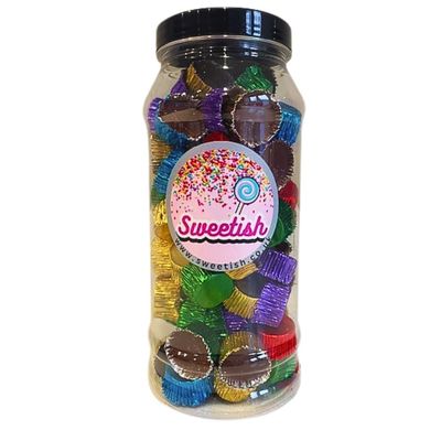 Chocolate Icy Cups Retro Sweet Shop Gift Jar - 450g - Old School Favourite, Birthday Gift Or Party Perfect By Sweetish.