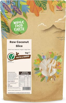 Wholefood Earth Raw Coconut Slice 1 kg GMO Free Natural High Fibre
