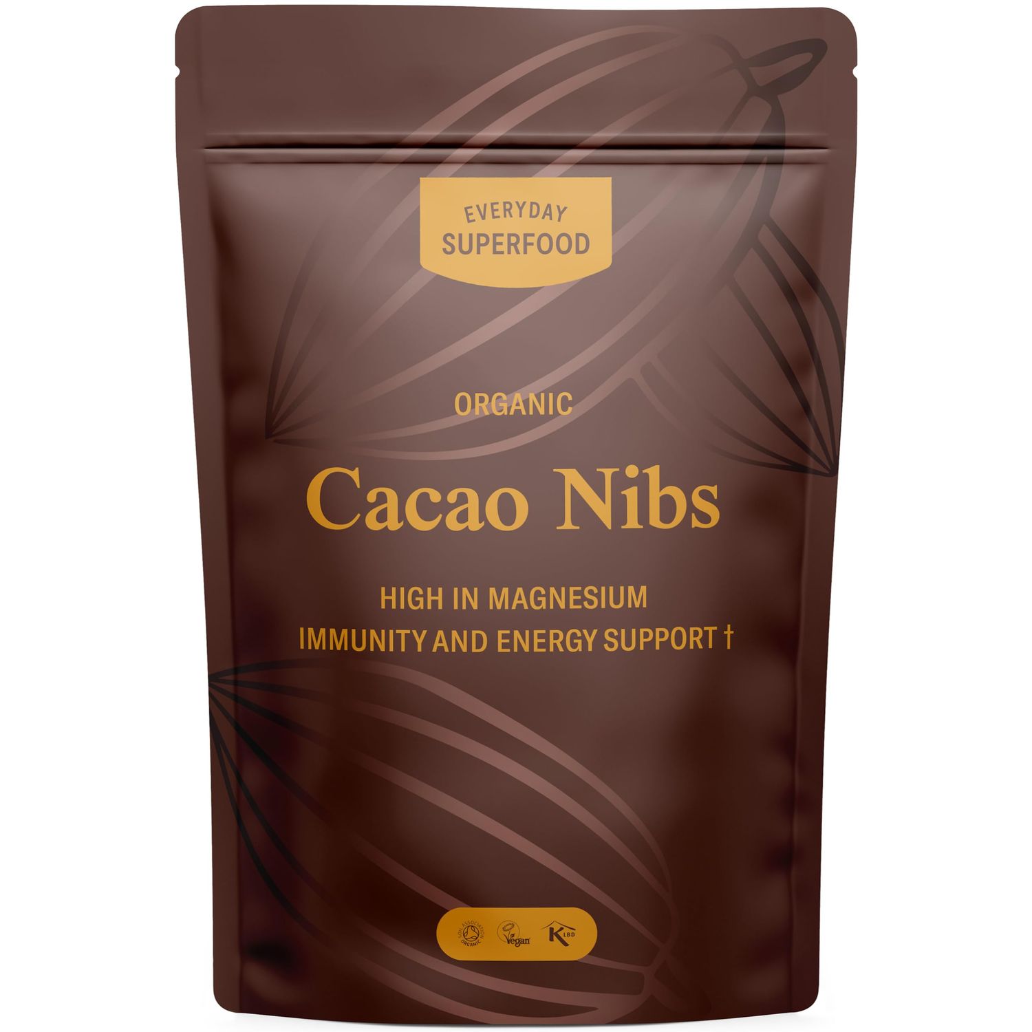 Everyday Superfood Organic Cacao Nibs 80g Lab-Tested for Heavy Metals Premium Peruvian Raw Cocoa