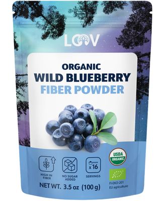 LOOV Wild Blueberry Fibre Powder - Made from Organic Wild Nordic Blueberry (Bilberry) Skins & Seeds (Pomace Powder) - High in Fibre, Source of Protein, Unsweetened, 100g
