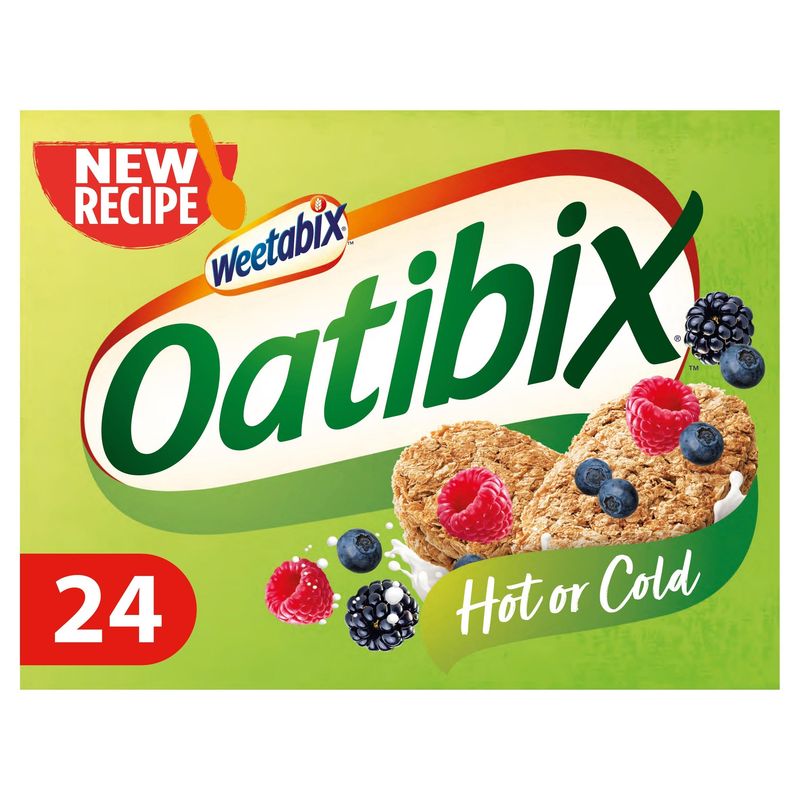 Oatibix 24 Biscuits - 100 percent Wholegrain Oats - Beta-Glucans For Healthy Cholesterol - Low Sugar &amp; High Fibre - Protein to Support Muscles &amp; Bones