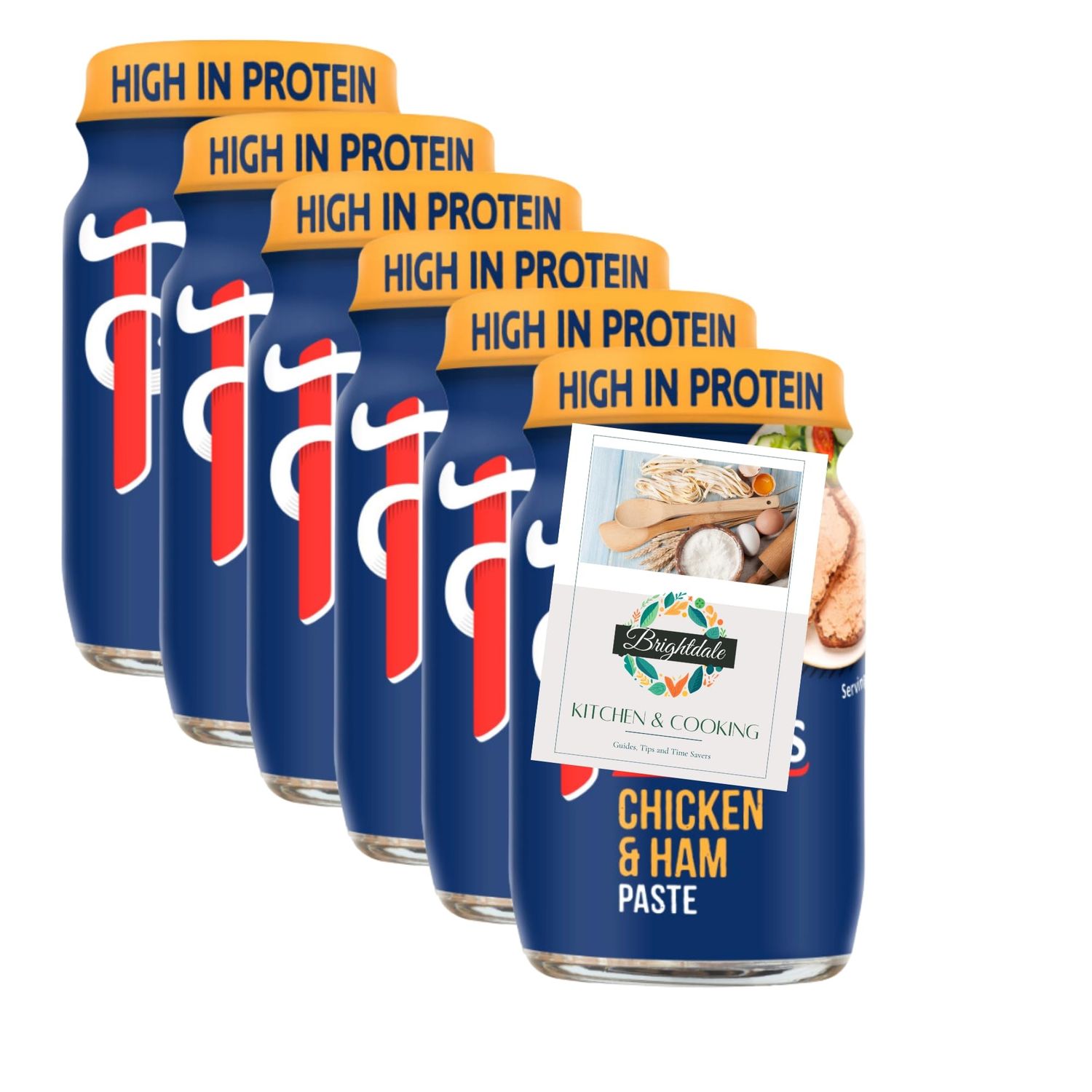Sandwich Spread Bundle with Princes Chicken And Ham Paste 75g 6 Pack + Brightdale Kitchen Booklet