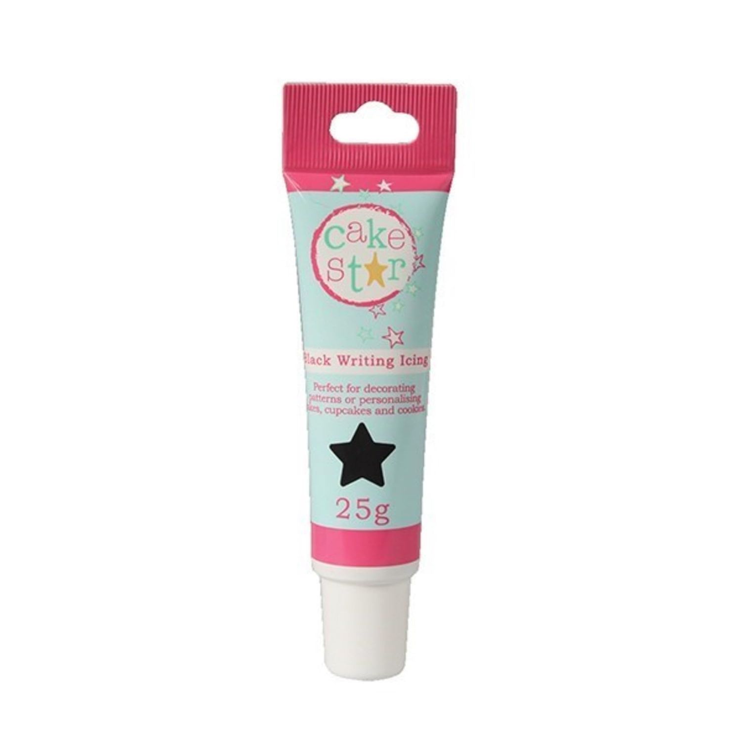CAKE STAR Writing Icing, Tubes, Frosting Pens With Icings Ready To Use, Vibrant Colour, Create Edible Decorations &amp; Your Own Personalised Messages &amp; Designs - Black 25g