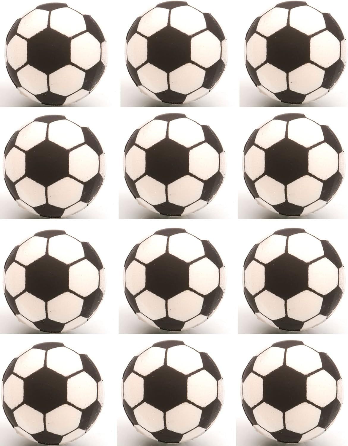 Edible Chocolate FOOTBALLS Cake Decorations x12