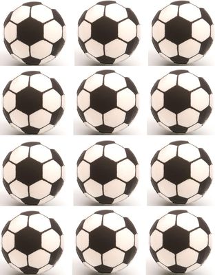 Edible Chocolate FOOTBALLS Cake Decorations x12