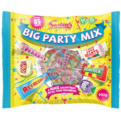 Swizzels Big Party Sweets Mix Bag 900g - A Large Selection of Delicious &amp; Fruity Sweet Treats, Perfect for Parties and Special Occasions