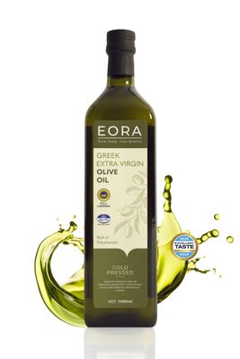 EORA Premium Greek Extra Virgin Olive Oil 1L - Impressively High in Polyphenols, Cold Pressed, Very low Acidity 0.35%, - Single Origin P.G.I. Lakonia, Greece.