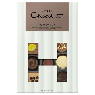 Hotel Chocolat Everything H-box - 14 Milk, White And Dark Chocolates, 185g - Chocolate Gifts For Birthday, Thank You, Congratulations, Anniversary, Mother's Day, Easter