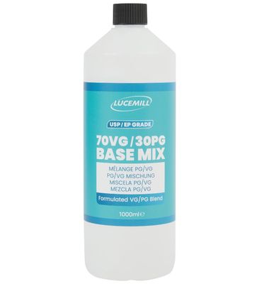 Lucemill 70VG/30PG Base Mix 1 Litre High Purity USP/EP Grade Smooth, Balanced 70/30 Glycerine Glycol Blend for Pharmaceutical &amp; Food Applications