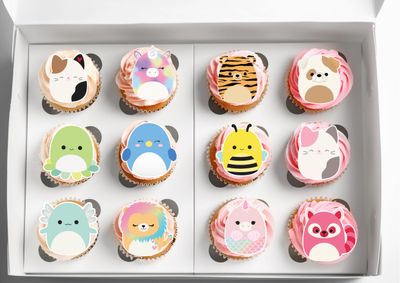 24 Count Precut Marshmallows Animals Edible Cupcake Toppers Cake Decorations