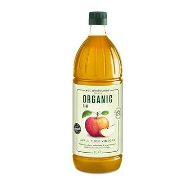 Eat Wholesome Organic Apple Cider Vinegar, 1L - Award-Winning, Unfiltered, Naturally Fermented, With The Mother, 5% Acidity, Vegan