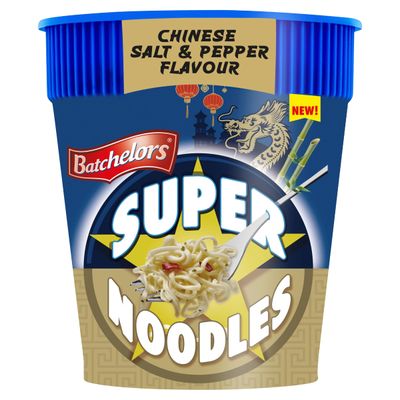 Batchelors Super Noodles Chinese Salt &amp; Pepper Chicken Flavour, Instant Snack Ready in 4 Minutes, 75 g Pot (Pack of 1)