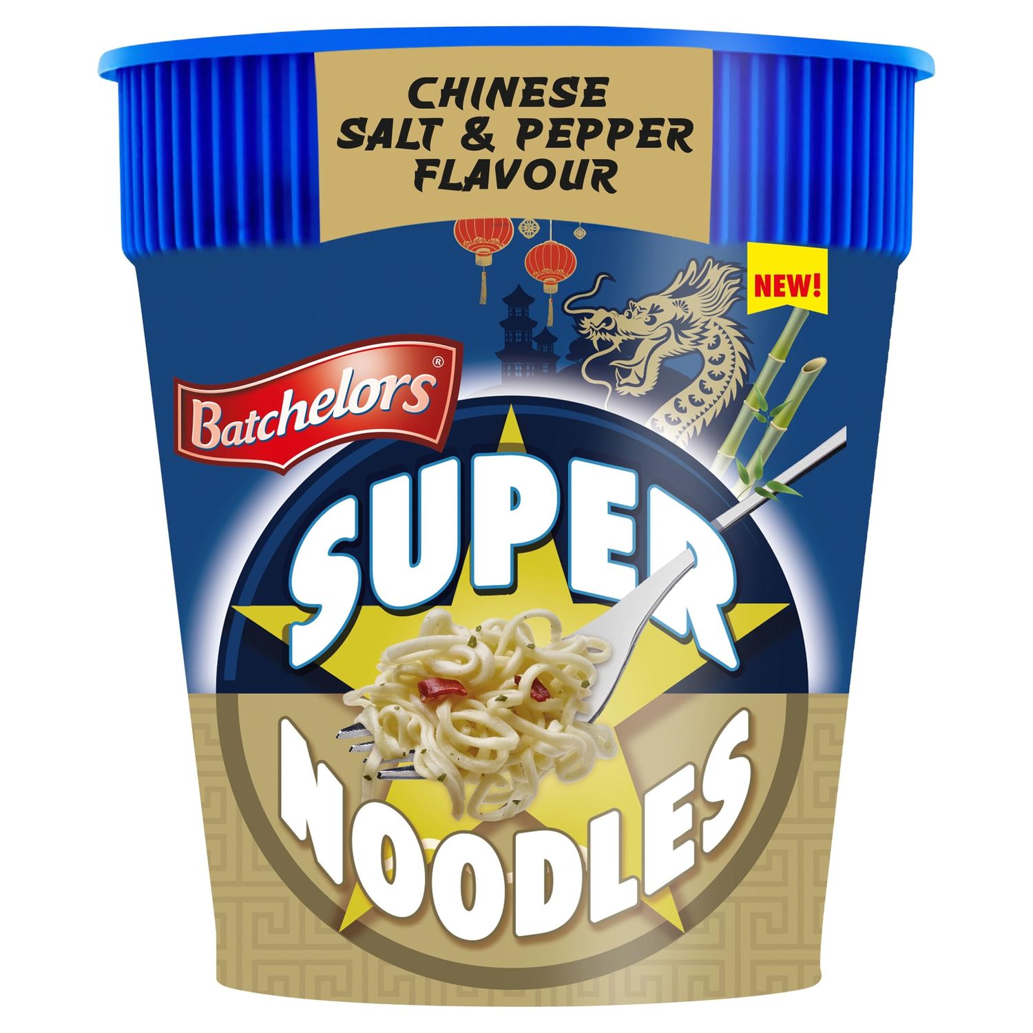 Batchelors Super Noodles Chinese Salt &amp; Pepper Chicken Flavour, Instant Snack Ready in 4 Minutes, 75 g Pot (Pack of 1)