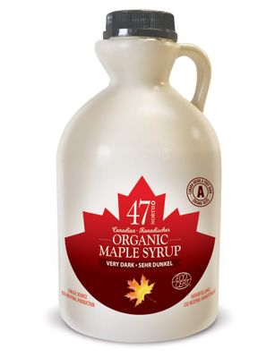 47° North Single Source Canadian Organic Maple Syrup Grade A Very Dark Strong 1000ml (1x 1000ml)