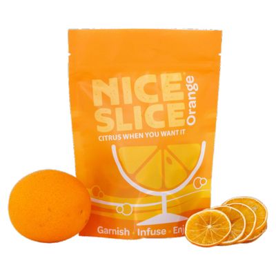 NICE SLICE Dried Orange Slices - Approx 20 Premium Dried Fruit Servings for Cocktails, Mocktails, Drinks, Baking &amp; Cooking- 100% Natural Dehydrated Orange Garnish in Resealable Pouch -Air-Dried Citrus