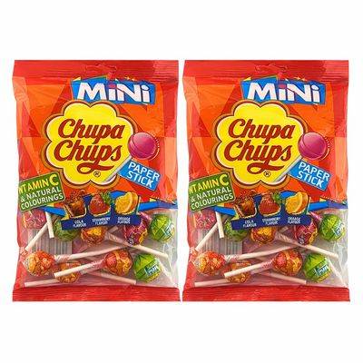 ChupaChupss- Lollipops Mini 12pk x 2 - Enjoy A Delightful Burst Of Flavour With These Mini Lollipops - Size: 72g PMP1.25 Haynesdiscounts Ltd