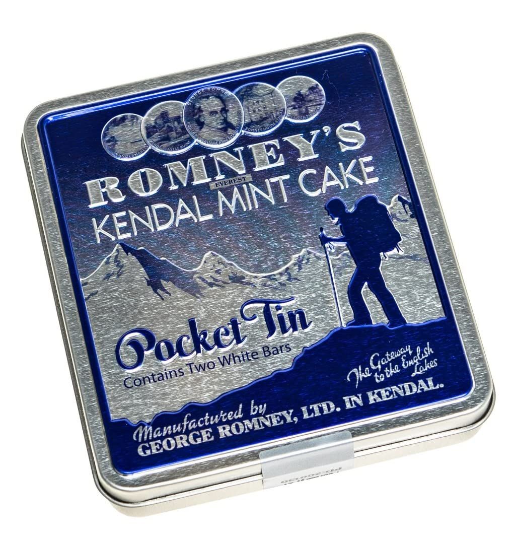 Romney's Kendal Mint Cake 5.9 oz / 170g Pocket Tin - WHITE
