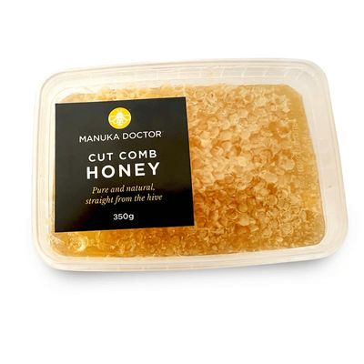 Cut Comb Honey, 350g. 100% Pure &amp; Natural Unprocessed Honeycomb from Bulgaria. Rich in Carbs, Antioxidants &amp; Nutrients