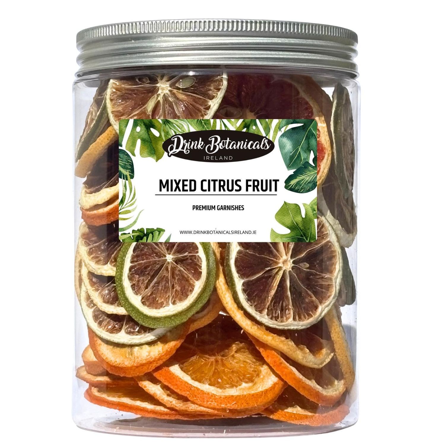 Drink Botanicals Ireland Mixed Dehydrated Citrus Fruits Dried Orange, Lime, Lemon, Grapefruit Slices 50+Slices 100% Natural Cocktail Garnishing, Wreath, Cakes 5.29 oz,150G Recyclable Jar