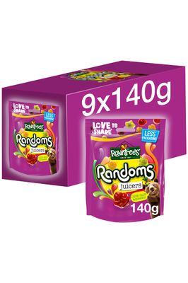 Rowntree's Randoms Juicers Sweets Sharing Bags, 9 x 140g (Packaging May Vary)
