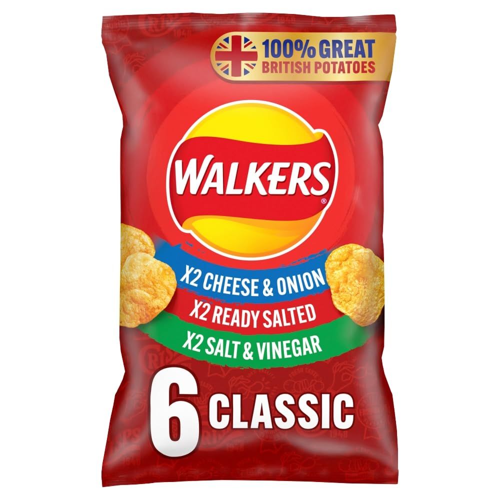 Walkers Crisp Classic Variety, 25g (6 Pack)
