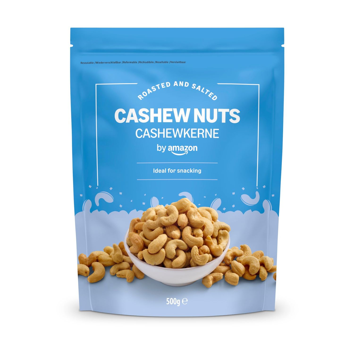 by Amazon Roasted and Salted Cashew Nuts, 500 g
