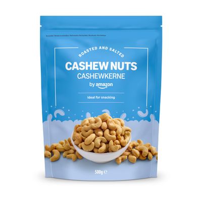 by Amazon Roasted and Salted Cashew Nuts, 500 g