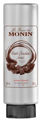 MONIN Premium Dark Chocolate Sauce 500ml for Frappes, Desserts, Cocktails, Hot Chocolates and Garnishes. Vegan-Friendly, Allergen-Free. 100 Percent Natural Flavour. Perfect For Frappes, Desserts, C...