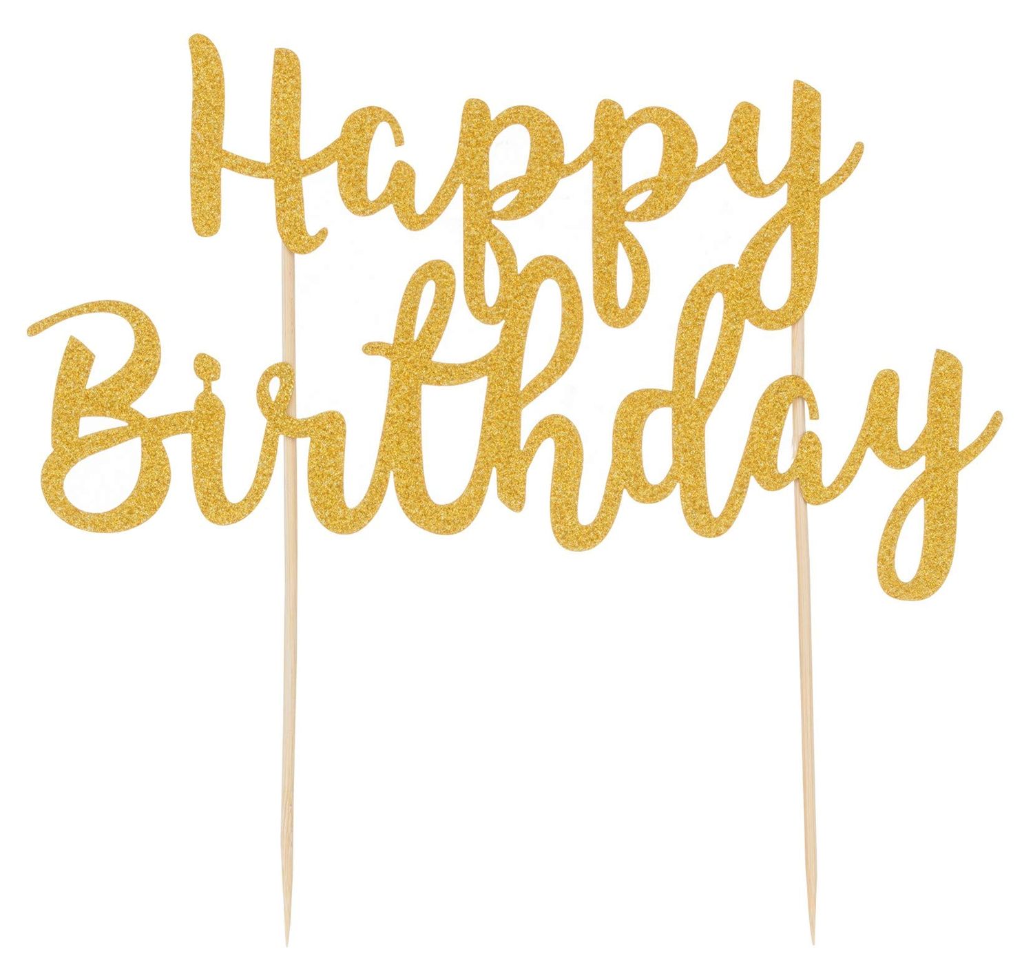 Mason Cash Happy Birthday Cake Topper - Reusable Acrylic Cake Decoration Fun Cake Sign for Birthdays Easy to Use, No DIY Needed Perfect for Kids, Girls, Boys &amp; Adults