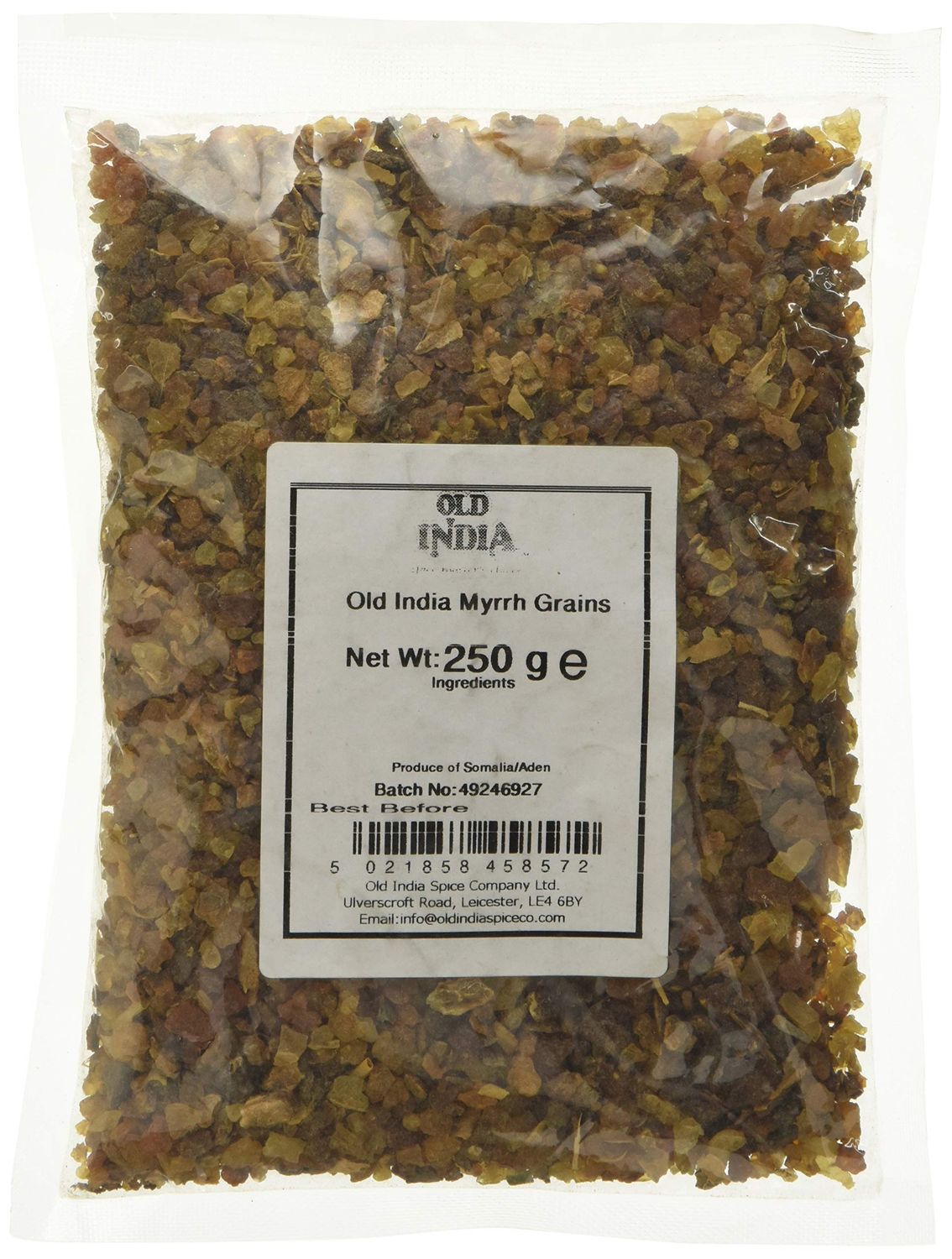 Old India Myrrh Grains 250g, Packaging may vary