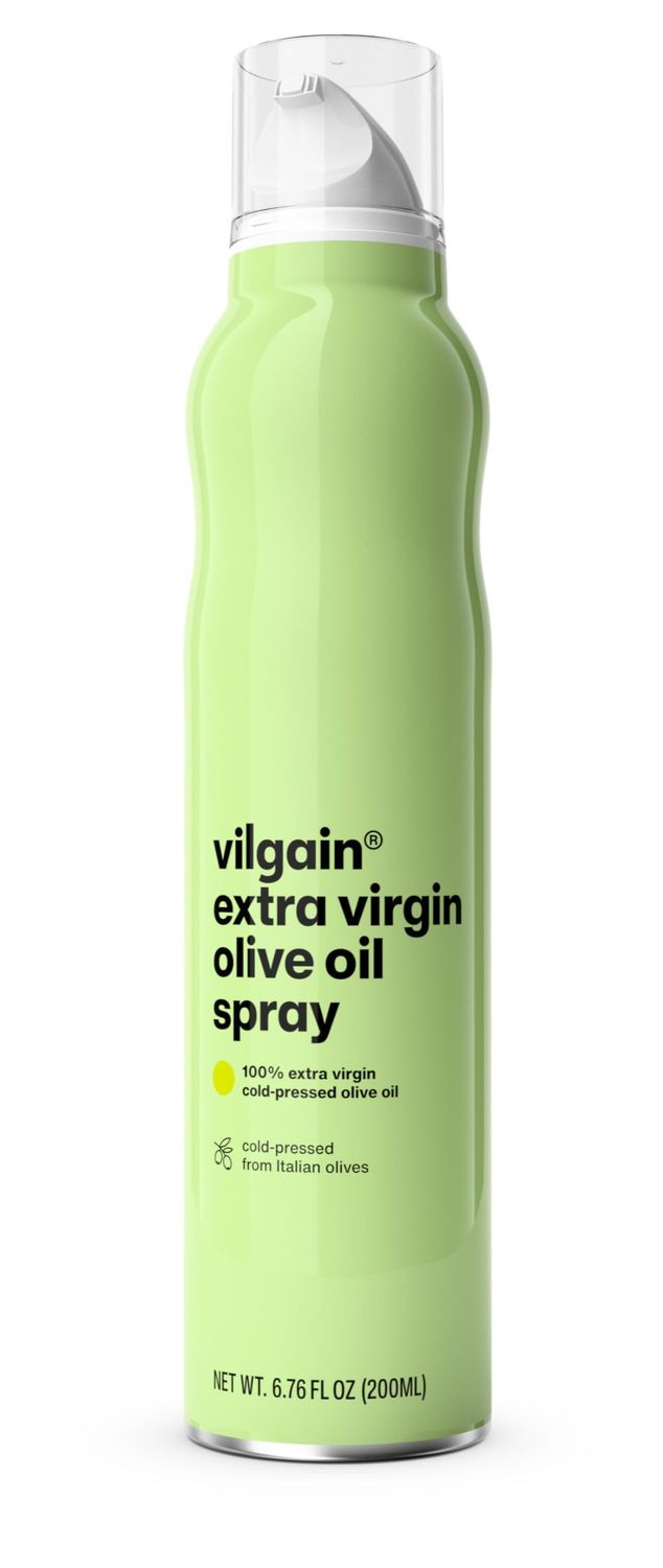 Vilgain® Organic Olive Oil Spray, Natural Oil Cooking Spray, Spray Bottle, 100% Pure Organic Olive Oil for Healthy Cooking and Frying, Separate Propellant, 200 ml