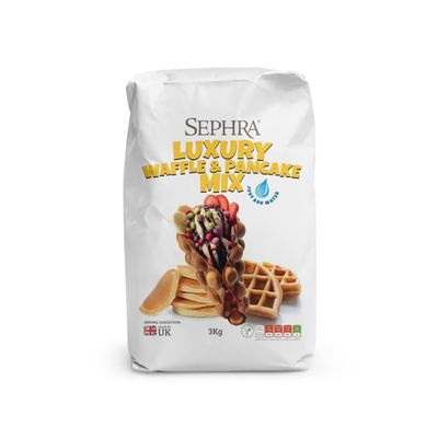 Sephra Luxury Waffle and Pancake Mix 3kg Bag - Add Water Only Mixture