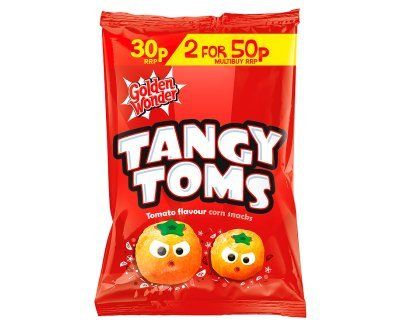 Golden Wonder Tangy Toms Tomato Flavour Corn Snacks (25g x 36)