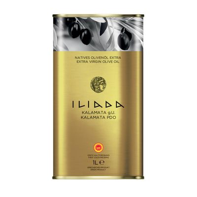 Iliada Pdo Kalamata Extra Virgin Olive Oil Tin, 1000 ml