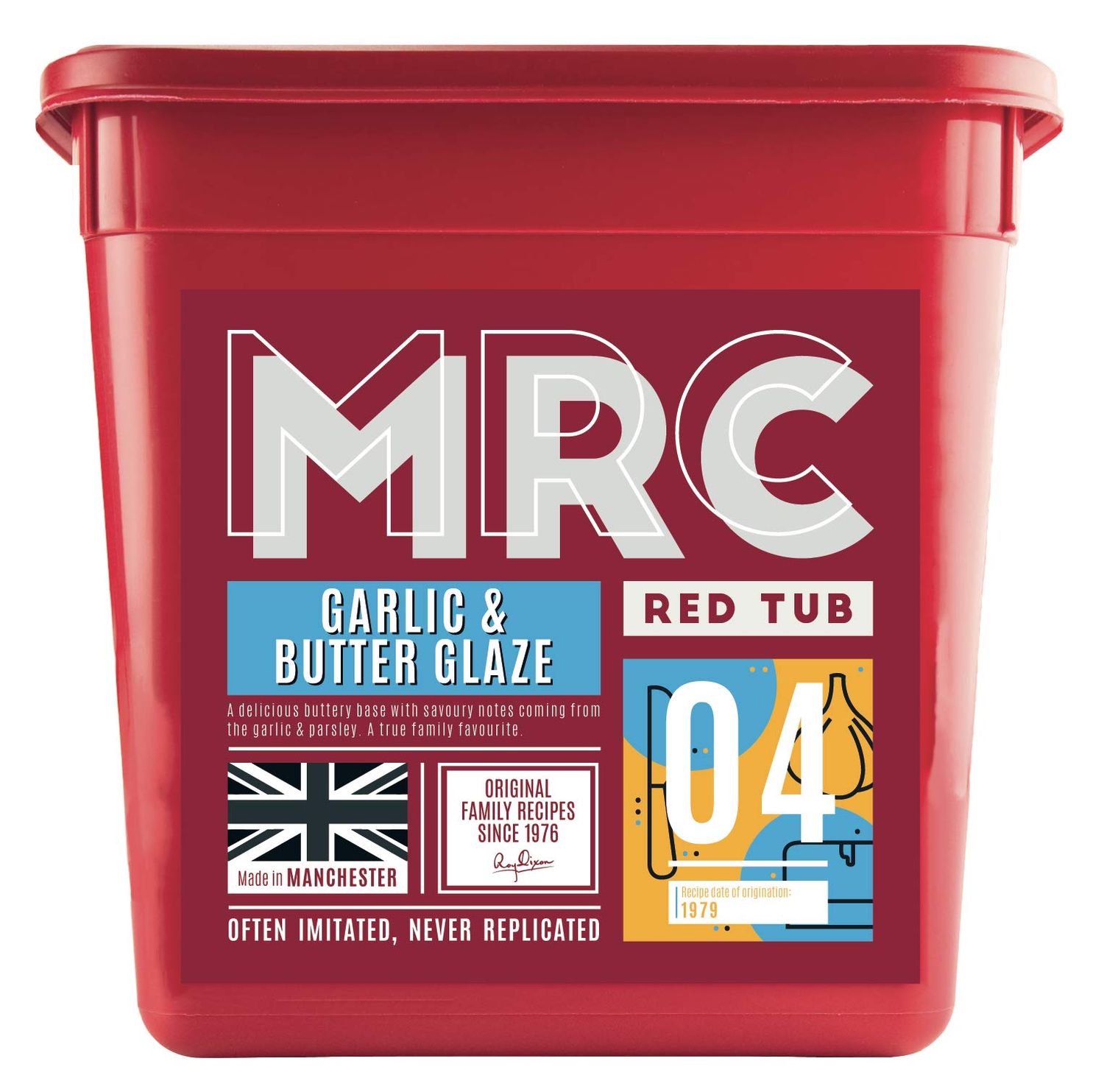 MRC Garlic Butter Glaze 2.5kg - Professional Garlic &amp; Butter Steak Seasoning for Meat, Poultry, Seafood - Rich &amp; Indulgent Bulk Marinade - Free from MSG, Preservatives &amp; Additives - Made in Manchester