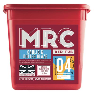 MRC Garlic Butter Glaze 2.5kg - Professional Garlic & Butter Steak Seasoning for Meat, Poultry, Seafood - Rich & Indulgent Bulk Marinade - Free from MSG, Preservatives & Additives - Made in Manchester