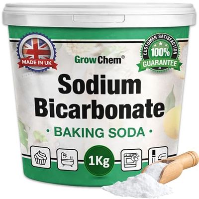 Baking Soda, Sodium Bicarbonate (1KG Bucket) UK MADE Pure Baking Soda for Cleaning, Cooking, Bath Bombs, Odours and Teeth Cleaning. Eco Friendly Bicarbonate of Soda. Baking Soda, Sodium Bicarbonate (1KG Bucket) UK MADE Pure Baking Soda for Cleaning, Cooking, Bath Bombs, Odours and Teeth Cleaning. Eco Friendly Bicarbonate of Soda.