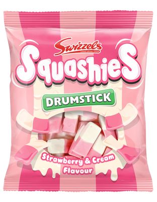 Swizzels Squashies Sweets, Strawberry and Cream Flavour Sweets, Single Bag 120g