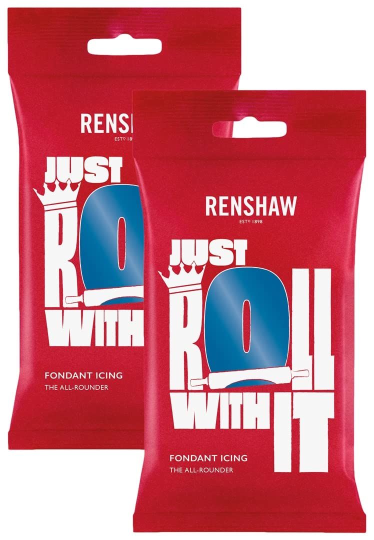 500g Renshaw Ready Roll Icing Fondant Cake Regalice Sugarpaste ATLANTIC BLUE