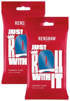 500g Renshaw Ready Roll Icing Fondant Cake Regalice Sugarpaste ATLANTIC BLUE