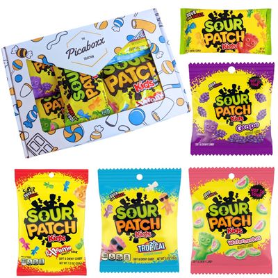 Picaboxx Sour Patch Kids American Candy Gift Box Sweet & Chewy Candy Vegetarian Vegan Sweets Halal Sweets American Sweets Pack of 1 Weight 600g