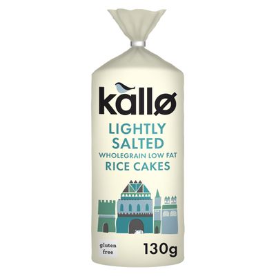 Kallo Lightly Salted Wholegrain Low Fat Rice Cakes, 12 x 130g