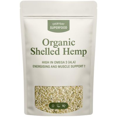Everyday Superfood Organic Shelled Hemp 190g European Hulled Hemp Seeds (Hemp Hearts)