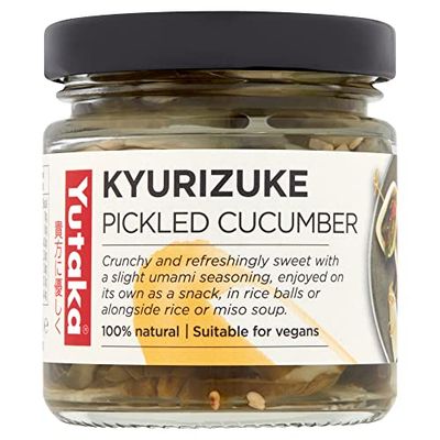 Yutaka - Kyurizuke Pickled Cucumber, 110g - Crunchy &amp; Refreshingly Sweet with Light Umami Seasoning - Japanese Style Pickle, Ideal for Rice, Miso Soup - 100% Natural, Vegan-Friendly